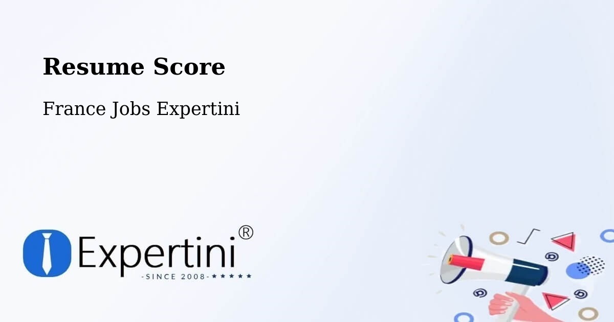 Resume Score & Job Description Match Tool – Mérignac - France Jobs Expertini